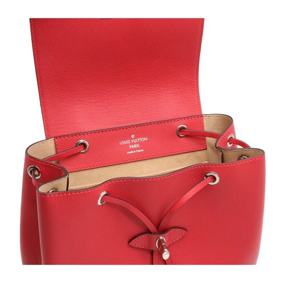 Louis Vuitton Rock Me Backpack Rucksack Taurillon Leather Ruby Silver - Picture 6 of 9